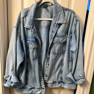 Oversized Fit Light Denim Jacket XL